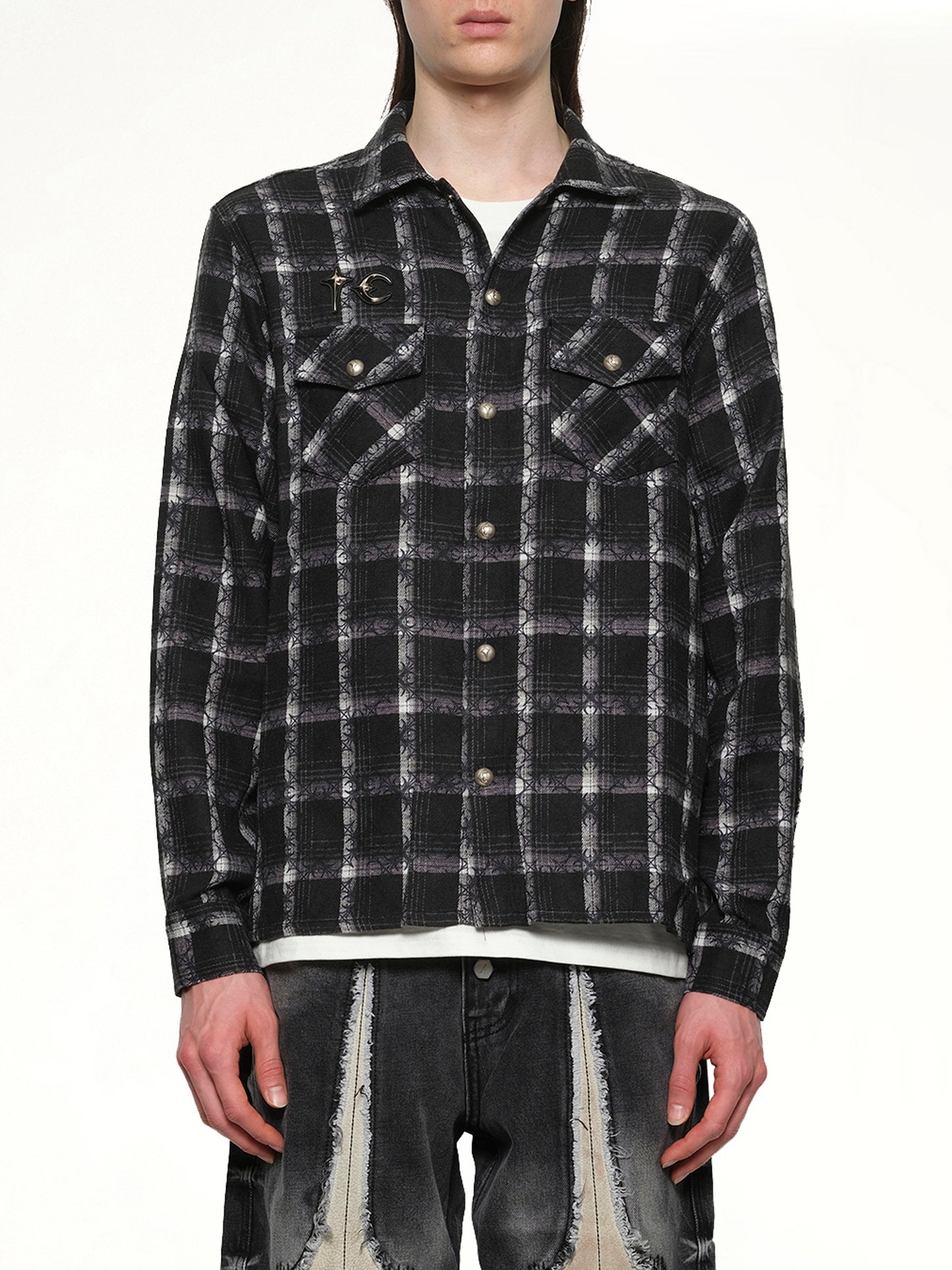 TC All Over Pattern Shirt in Black