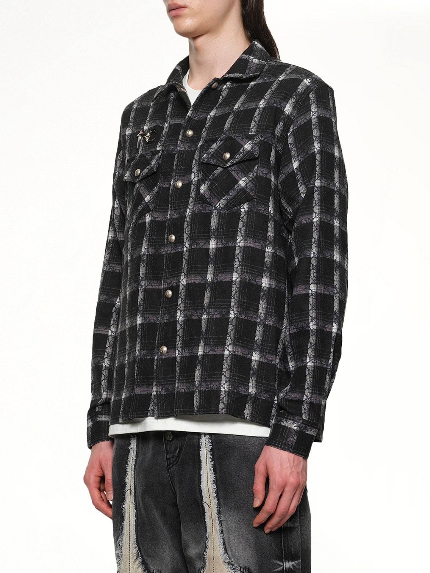 TC All Over Pattern Shirt in Black