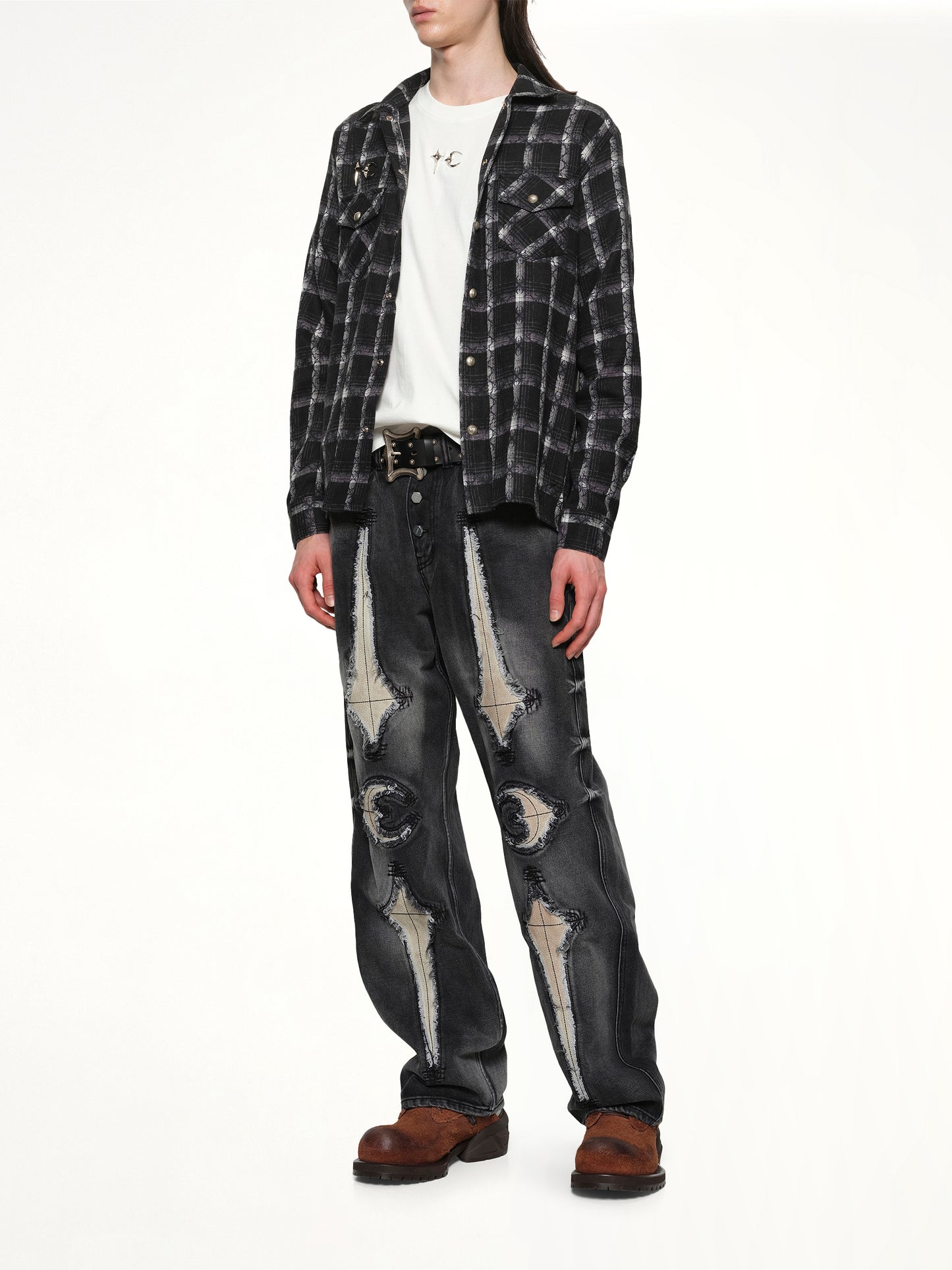 TC All Over Pattern Shirt in Black