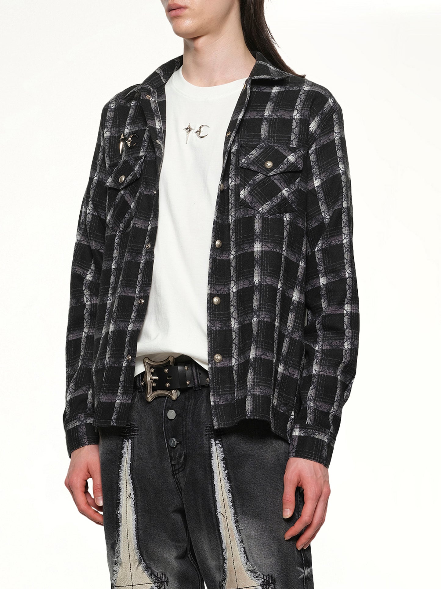 TC All Over Pattern Shirt in Black