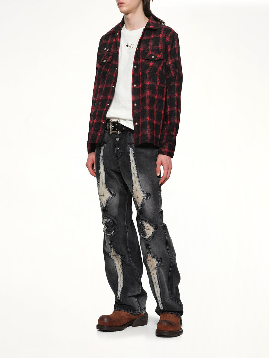 TC All Over Pattern Shirt in Red