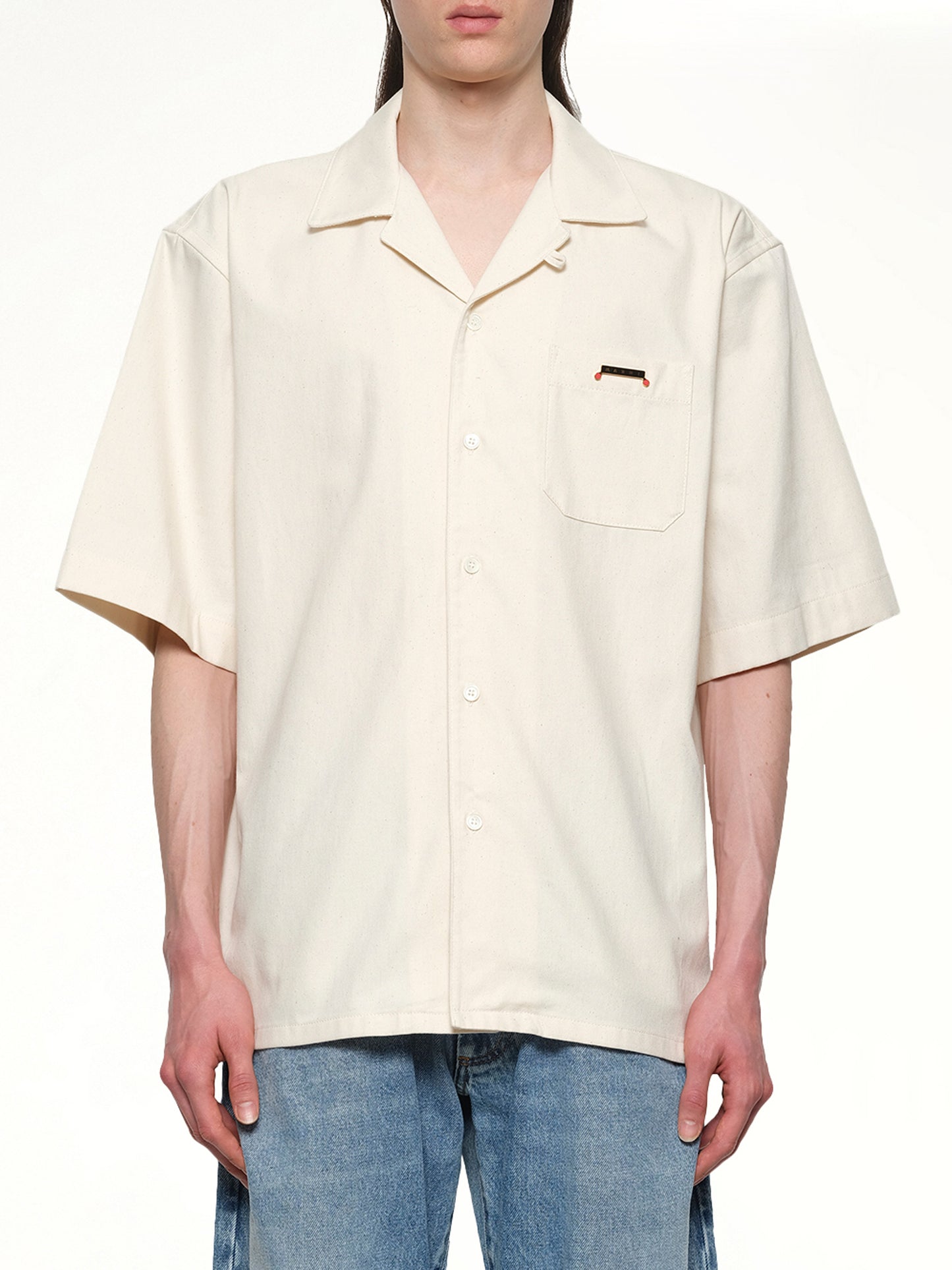 Patch Pocket Short Sleeve Shirt in Bone