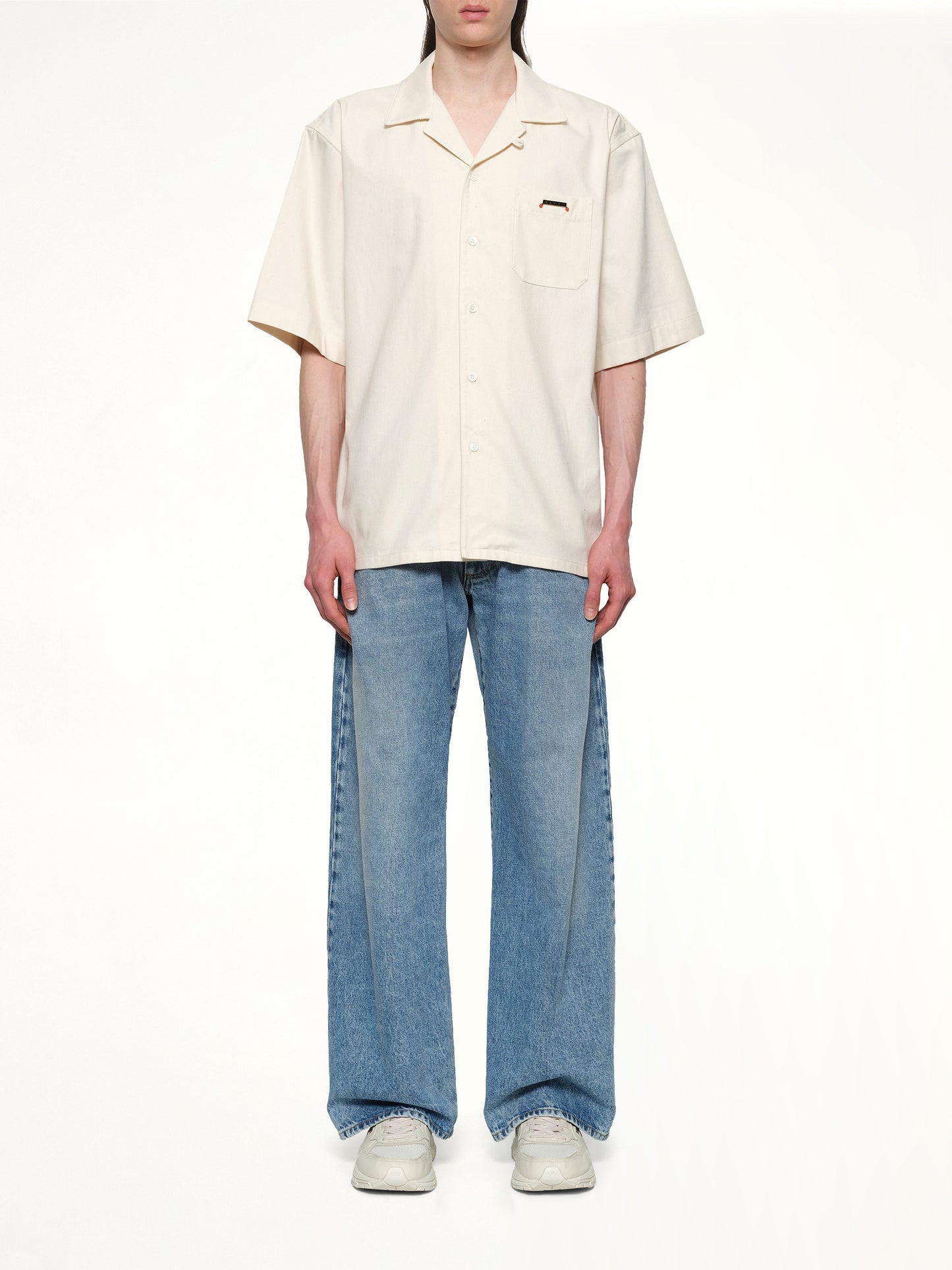 Patch Pocket Short Sleeve Shirt in Bone