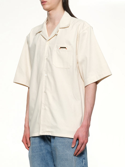 Patch Pocket Short Sleeve Shirt in Bone