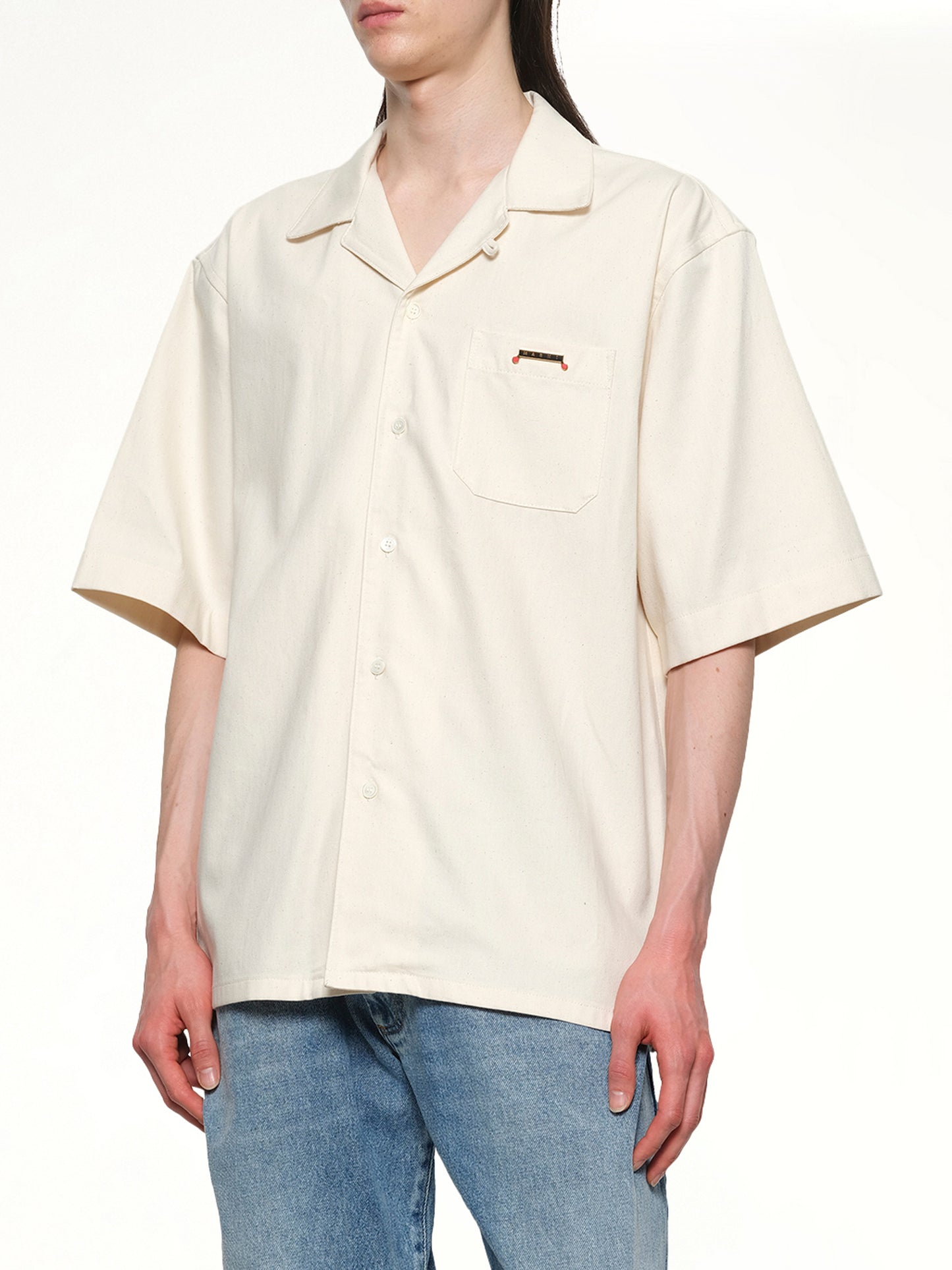 Patch Pocket Short Sleeve Shirt in Bone