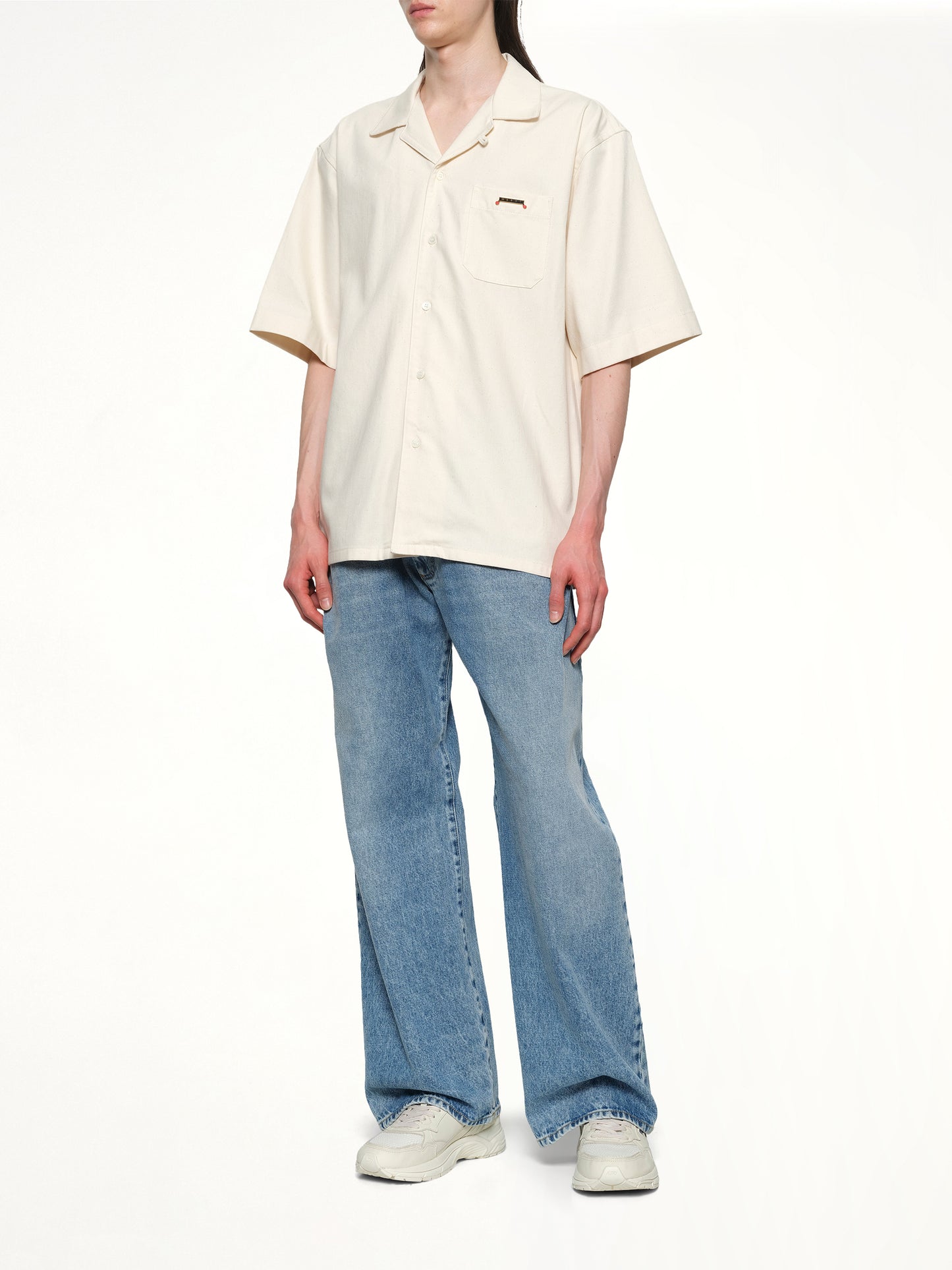 Patch Pocket Short Sleeve Shirt in Bone