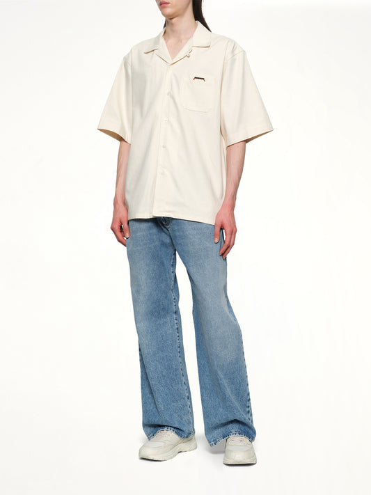 Patch Pocket Short Sleeve Shirt in Bone