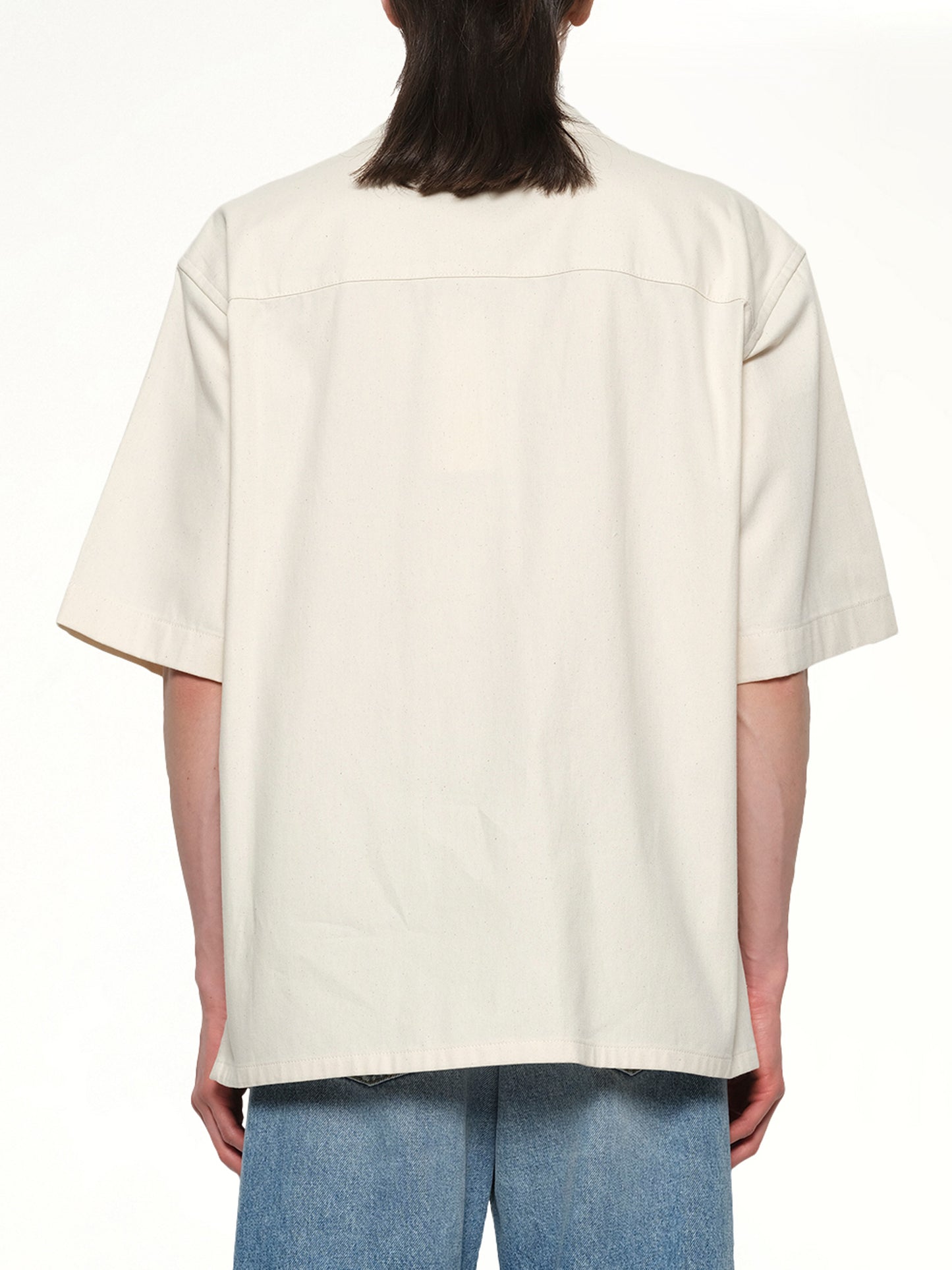 Patch Pocket Short Sleeve Shirt in Bone