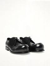 Round Toe Derby in Black Front View | MARNI