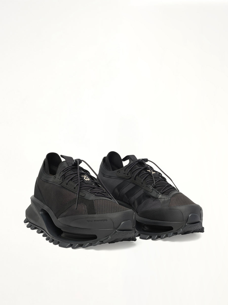 S-Gendo Run Sneaker in Black Front View | Y-3