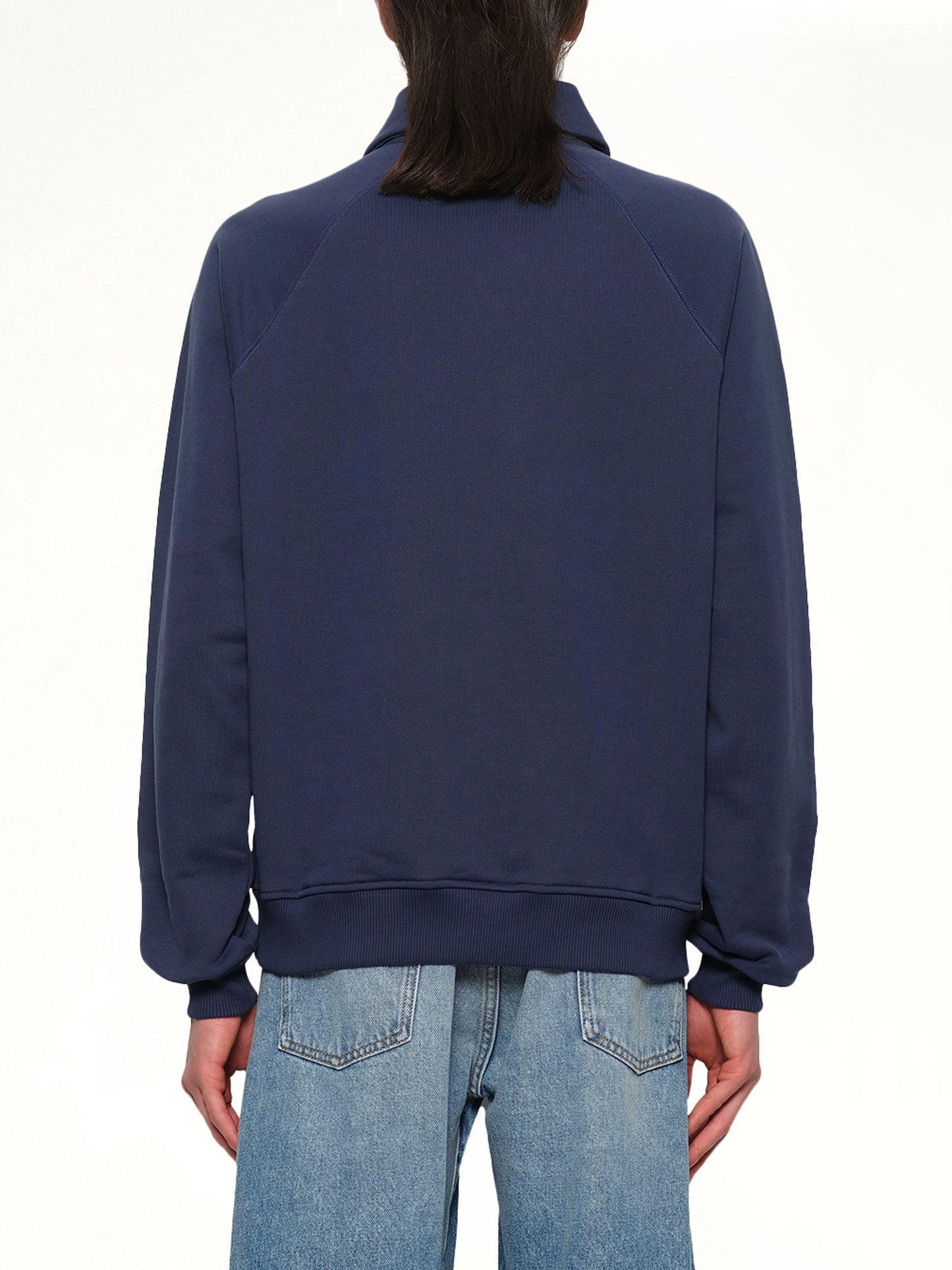 Collar Sweatshirt in Navy