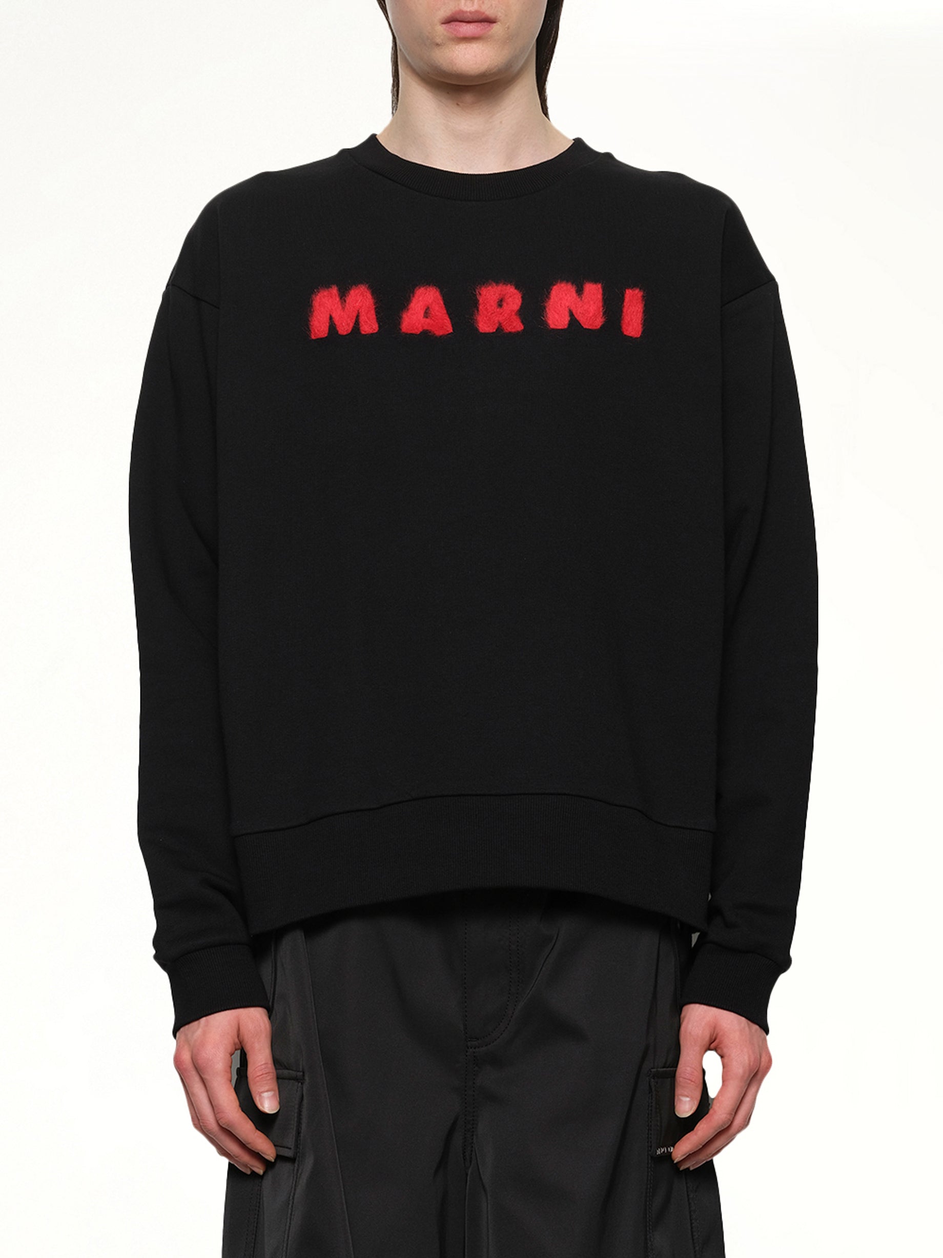 Marni Logo Sweatshirt in Black