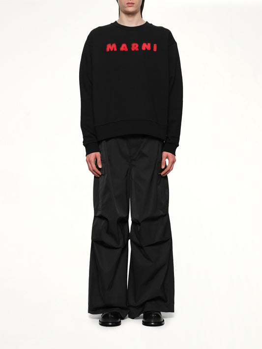 Marni Logo Sweatshirt in Black