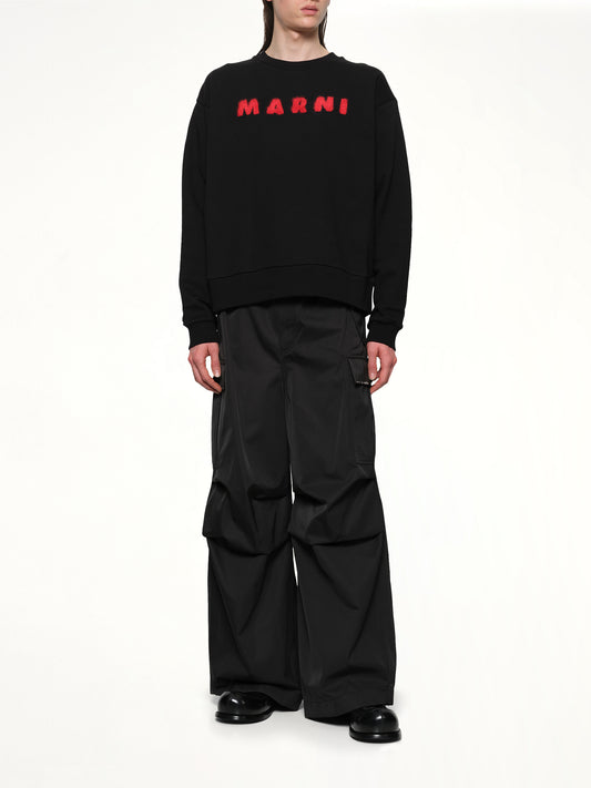 Marni Logo Sweatshirt in Black