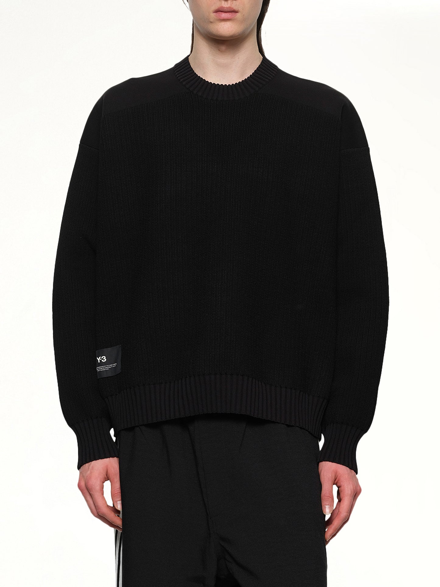 Ut Knit Crew Sweater in Black