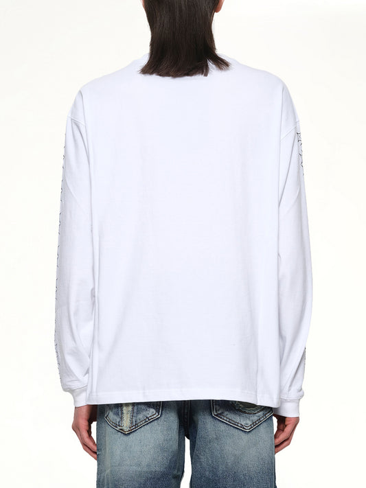 TC Pattern Long-Sleeve in White
