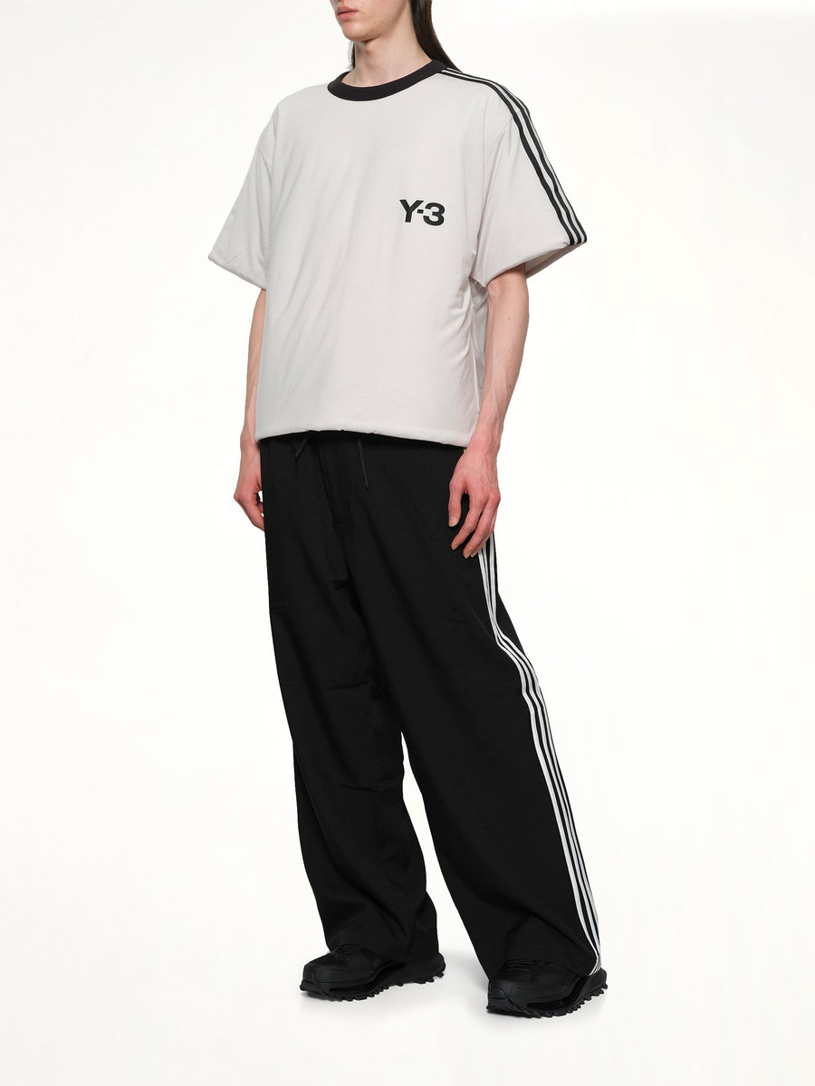 Padded Short Sleeve T-Shirt 3-Stripes in Grey