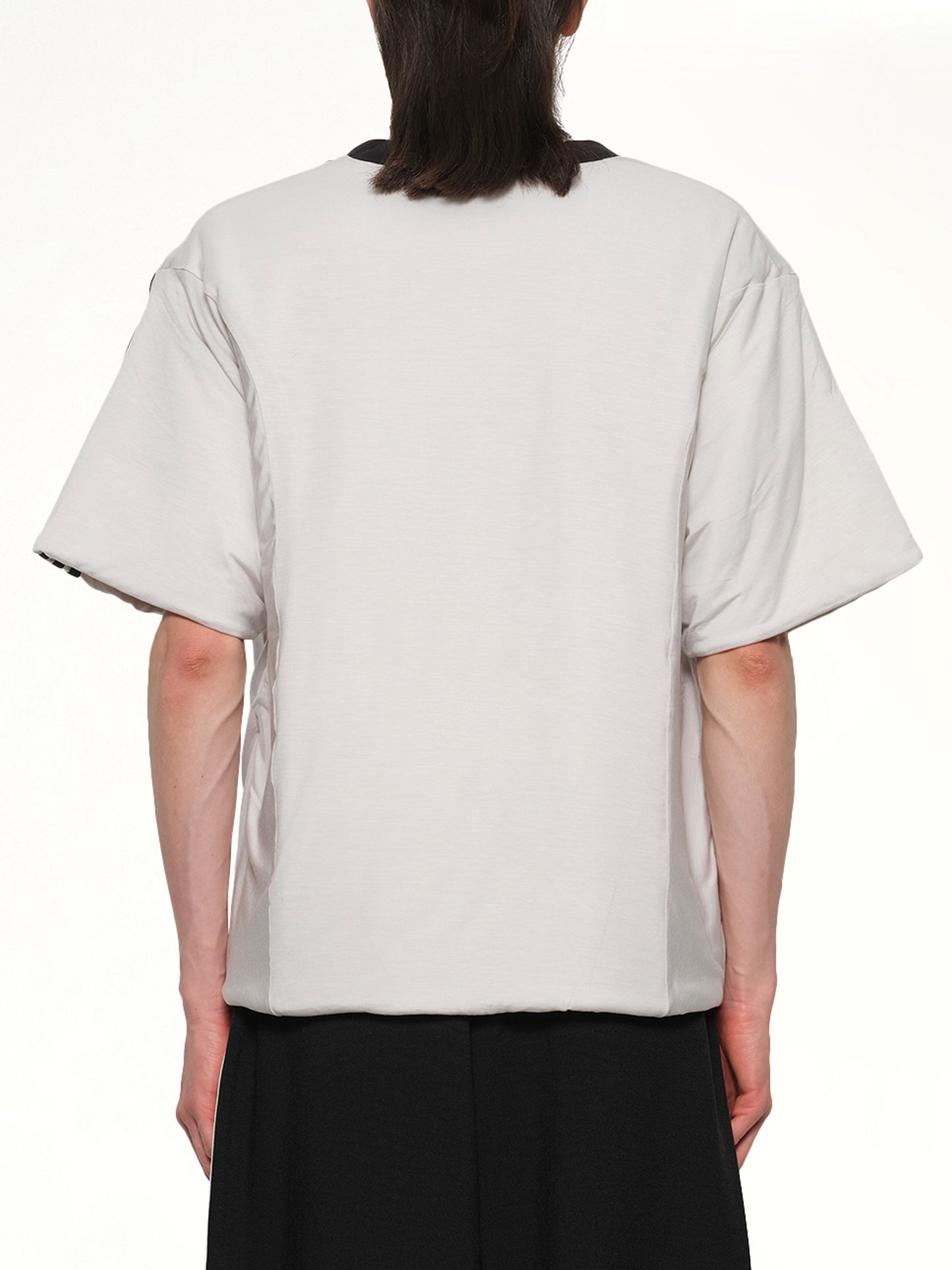 Padded Short Sleeve T-Shirt 3-Stripes in Grey