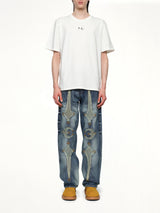 ホワイトのTCベーシックTシャツ