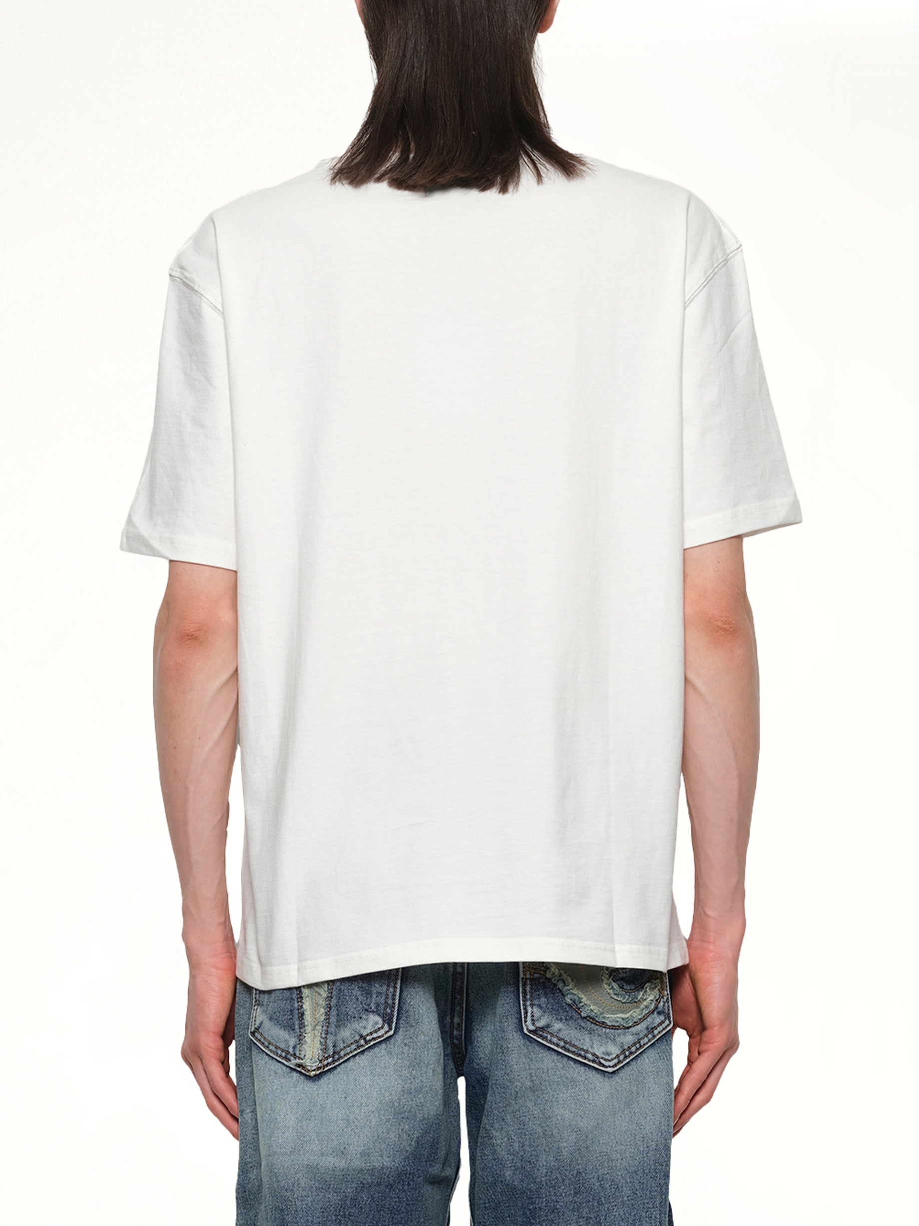 ホワイトのTCベーシックTシャツ