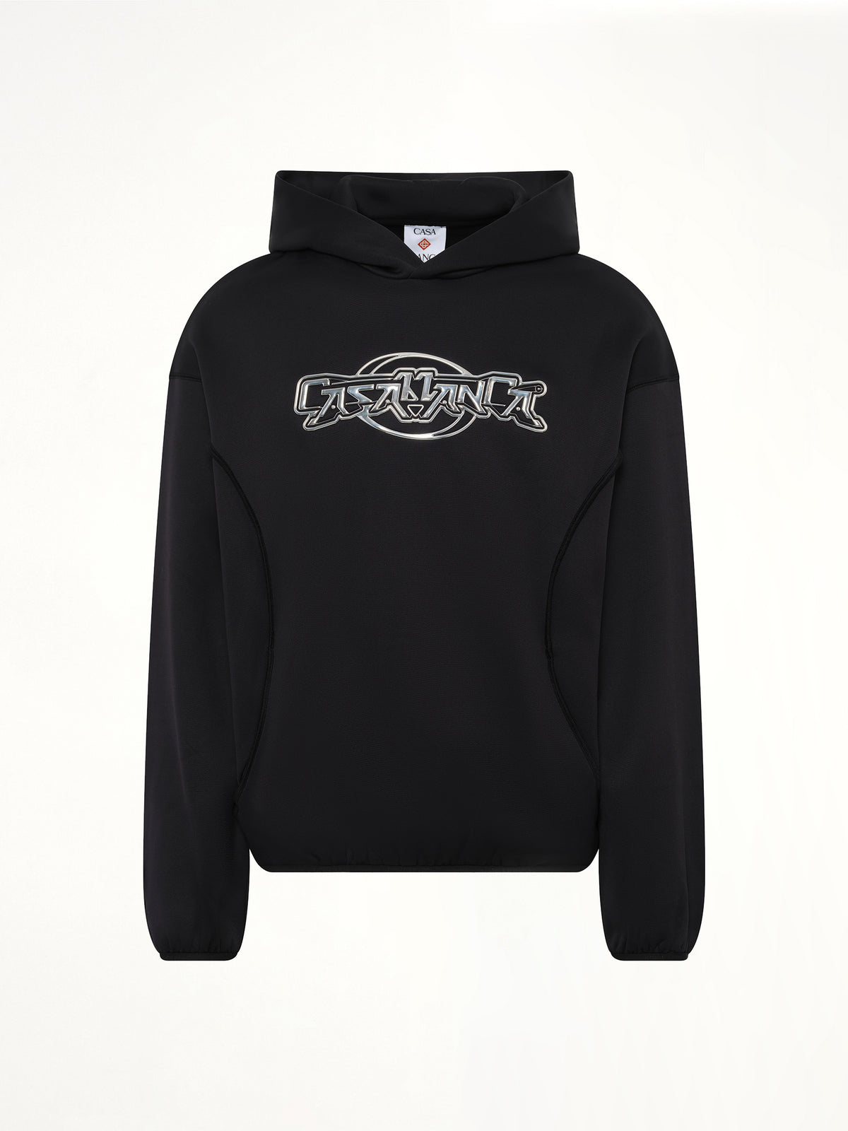 Oversized Panelled Hoodie in Black