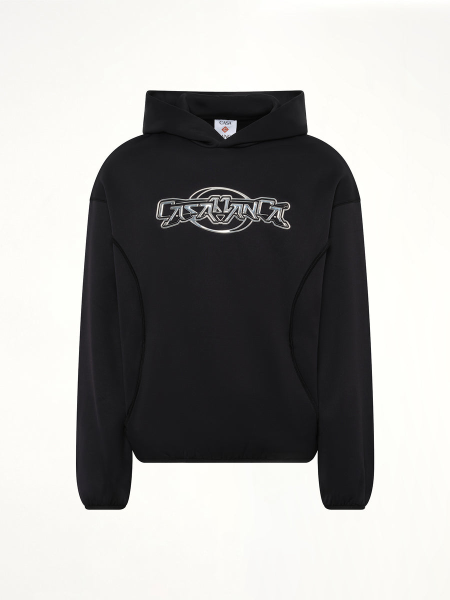 Oversized Panelled Hoodie in Black