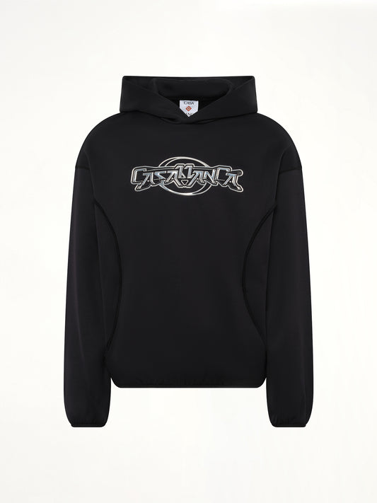 Oversized Panelled Hoodie in Black