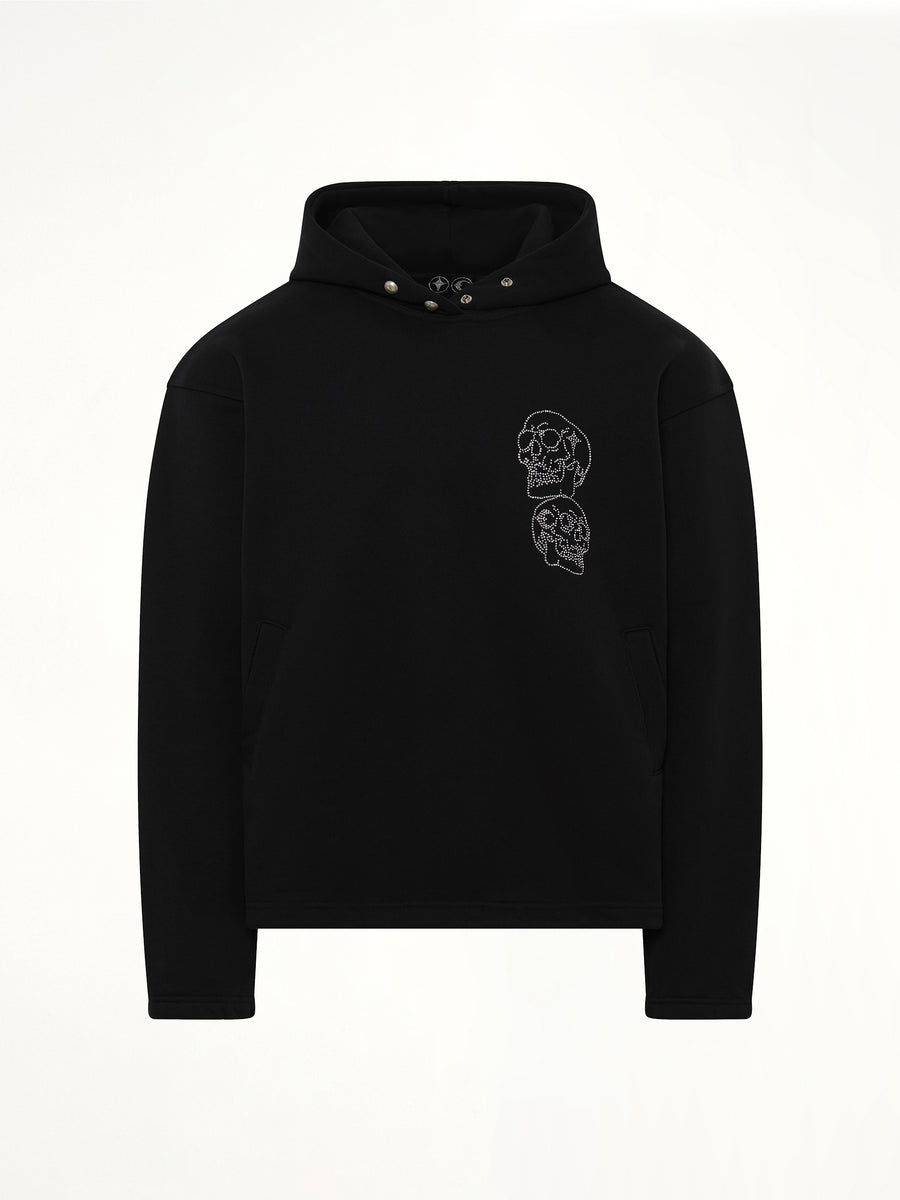 TC Angels Crystal Embellished Hoodie in Black