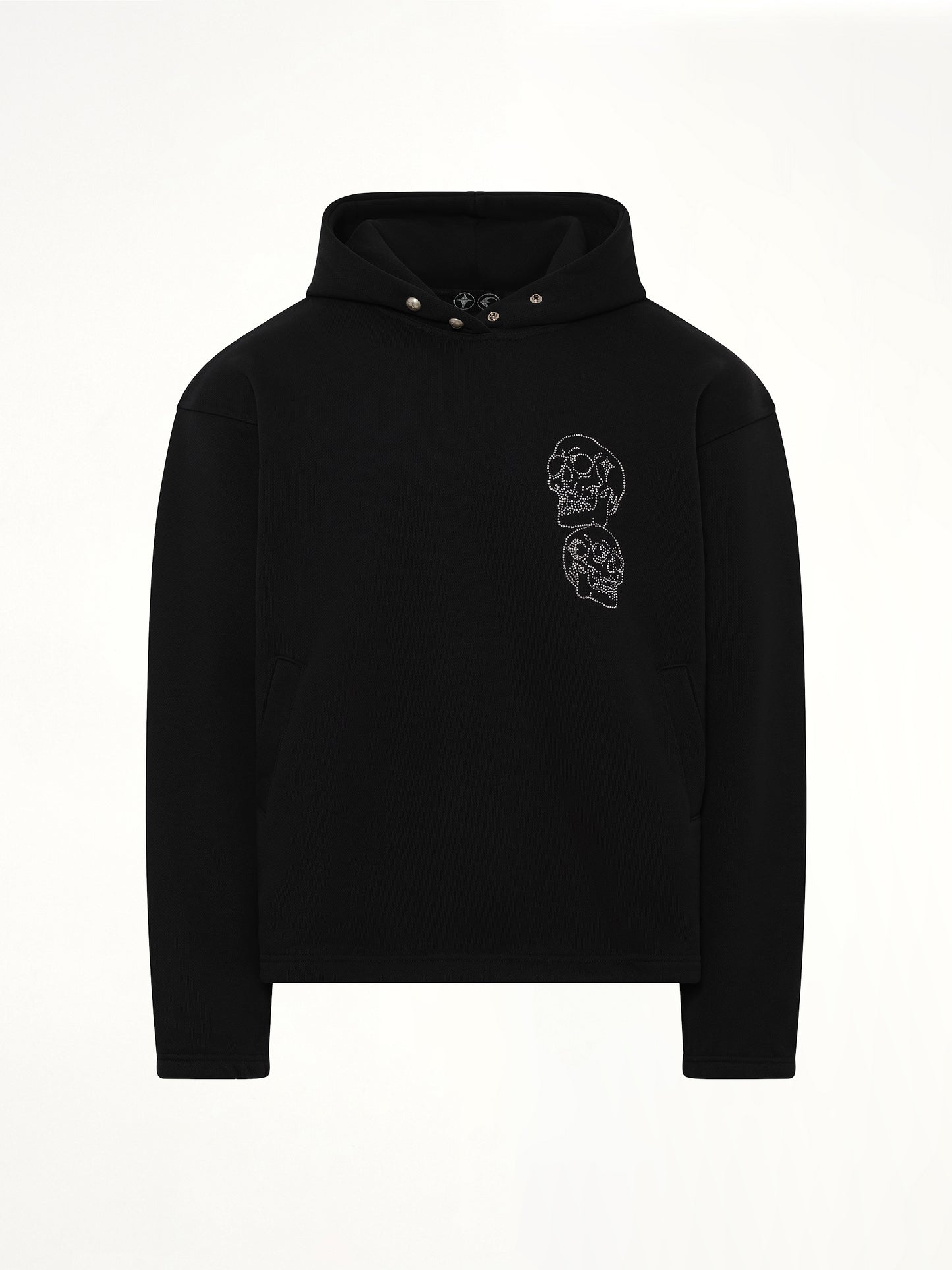 TC Angels Crystal Embellished Hoodie in Black