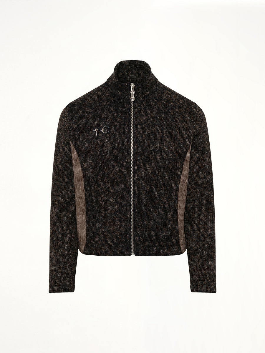 Devil Peace Patch Knit Jacket in Black