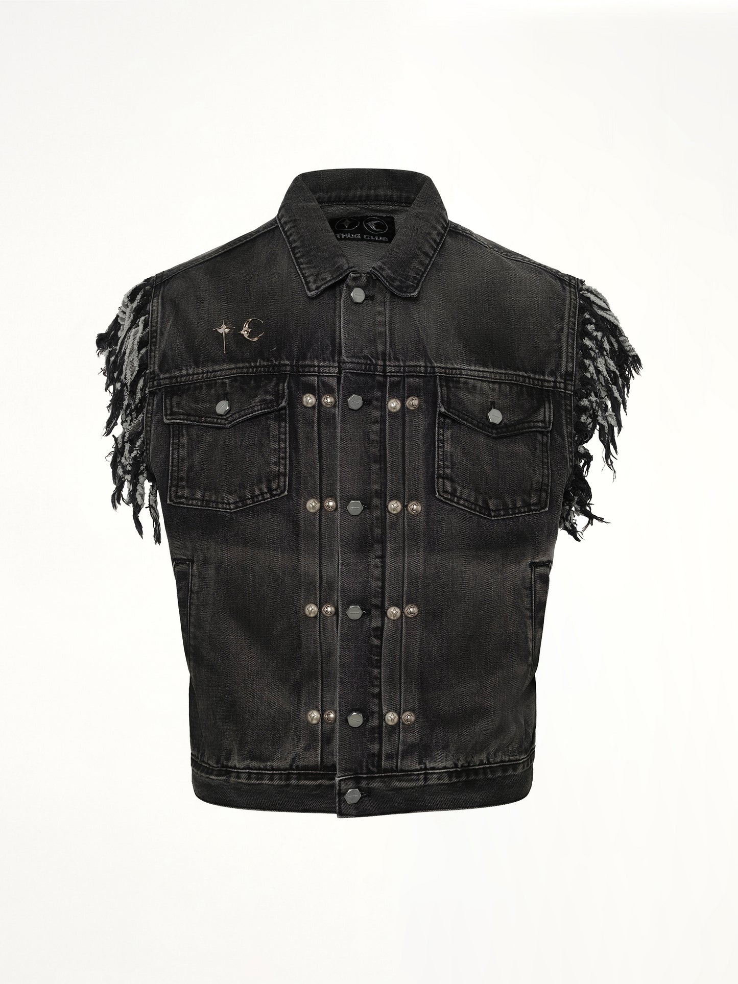 TC Angels Denim Vest in Black