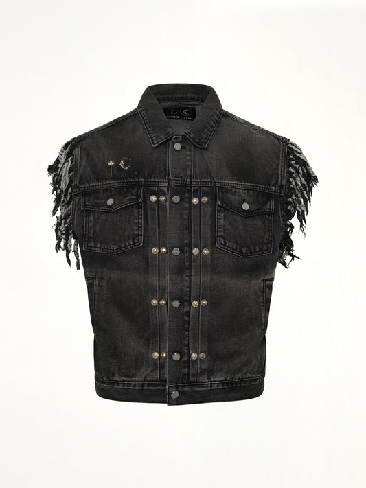 TC Angels Denim Vest in Black