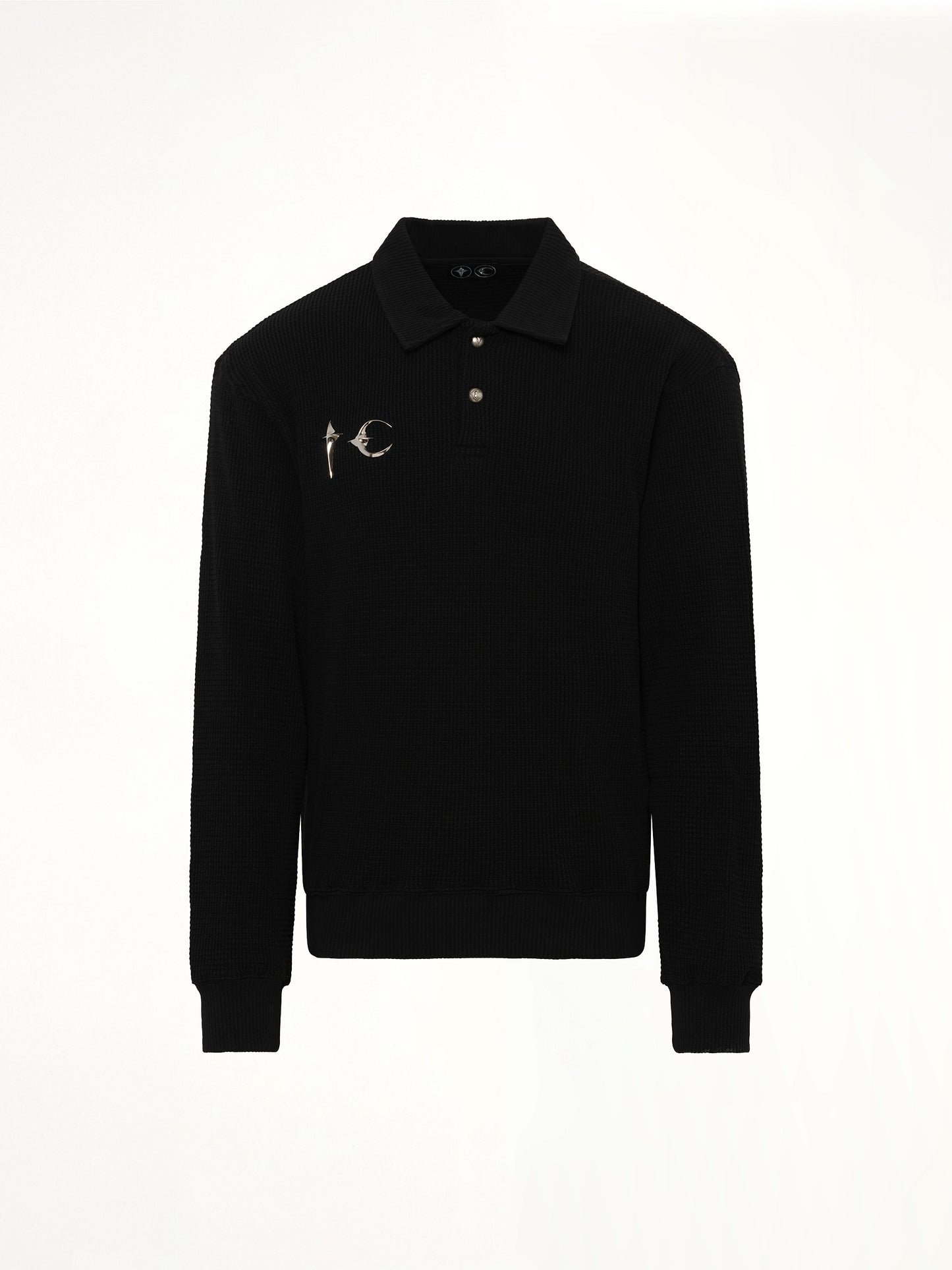 TC Long Sleeve Polo in Black