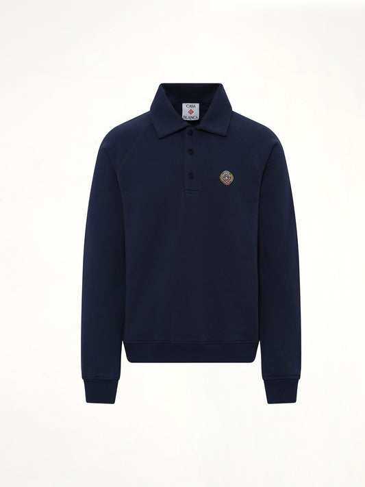Collar Sweatshirt in Navy