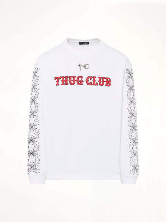 TC Pattern Long-Sleeve in White