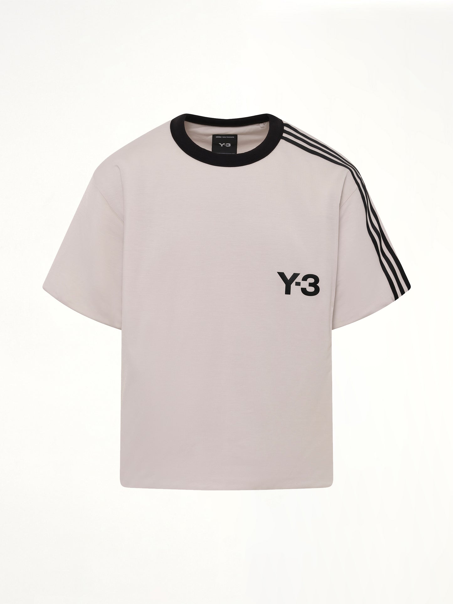 Padded Short Sleeve T-Shirt 3-Stripes in Grey
