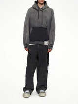 Sun Faded Hoodie in Black