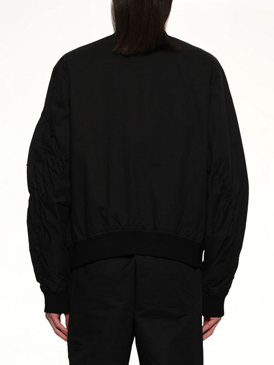 Shirring Bomber in Black
