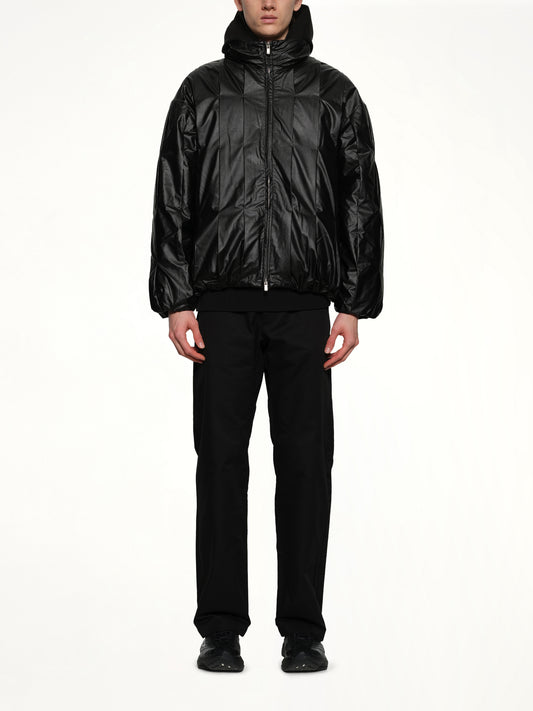 Cocoon Down Jacket in Metallic Black