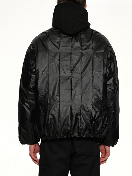 Cocoon Down Jacket in Metallic Black