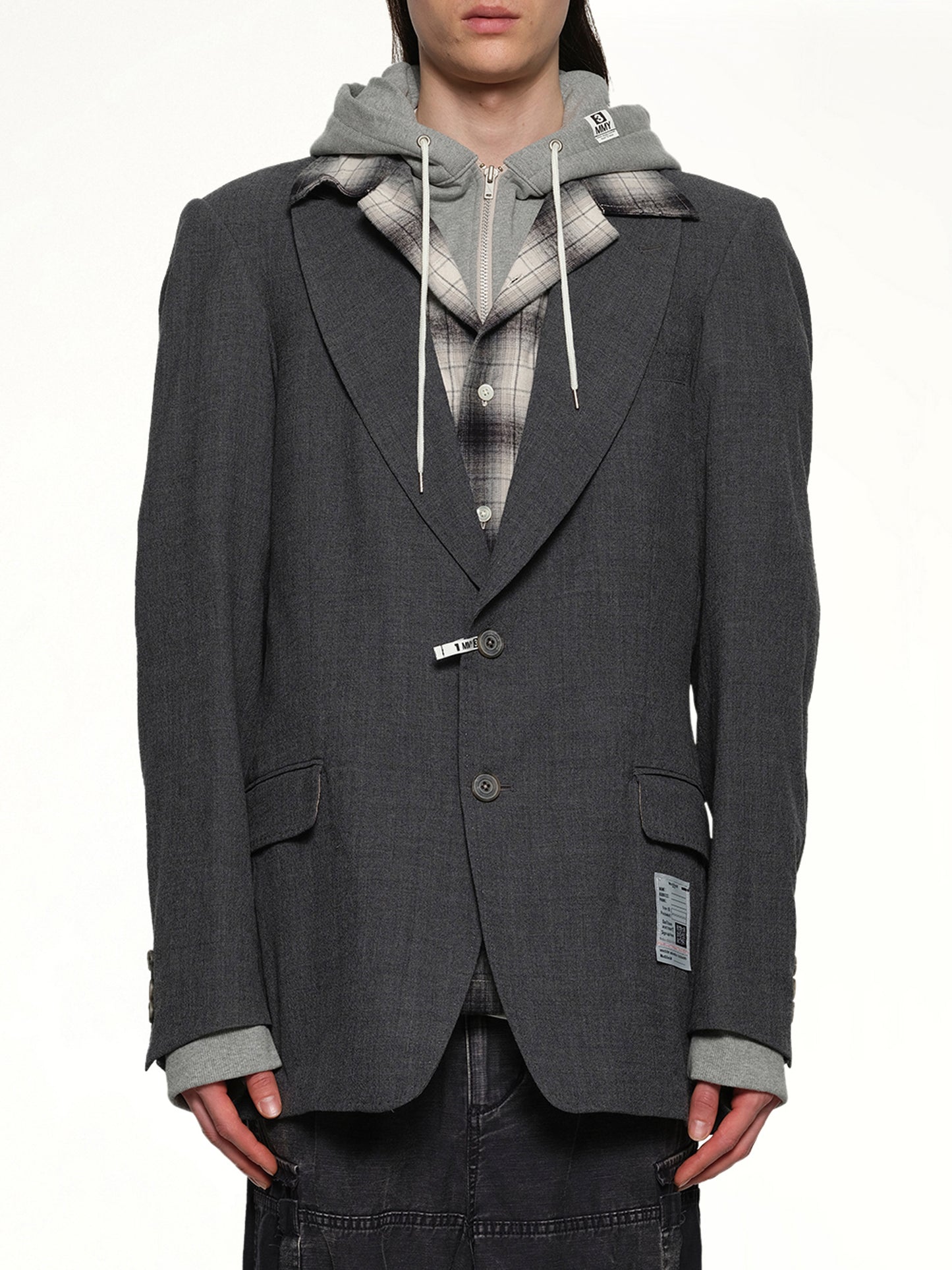 Triple Layered Blazer in Gray