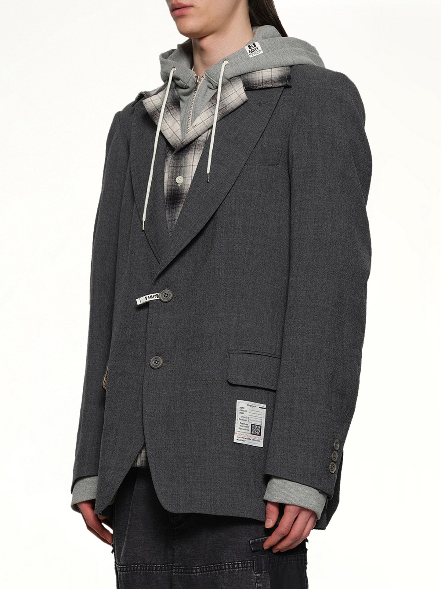 Triple Layered Blazer in Gray