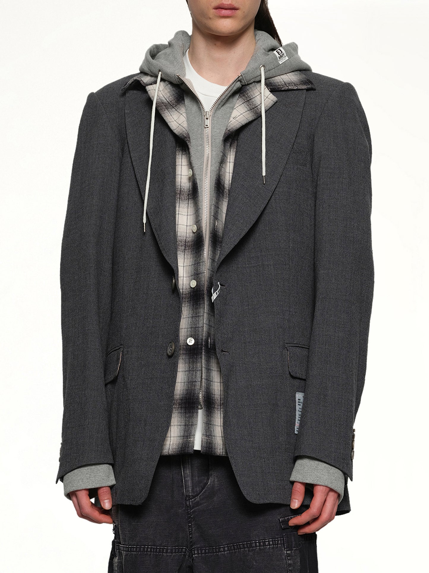 Triple Layered Blazer in Gray