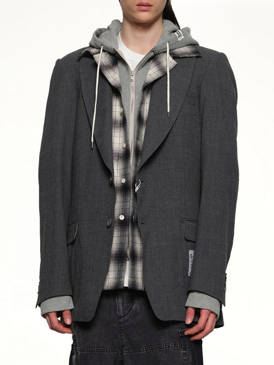 Triple Layered Blazer in Gray