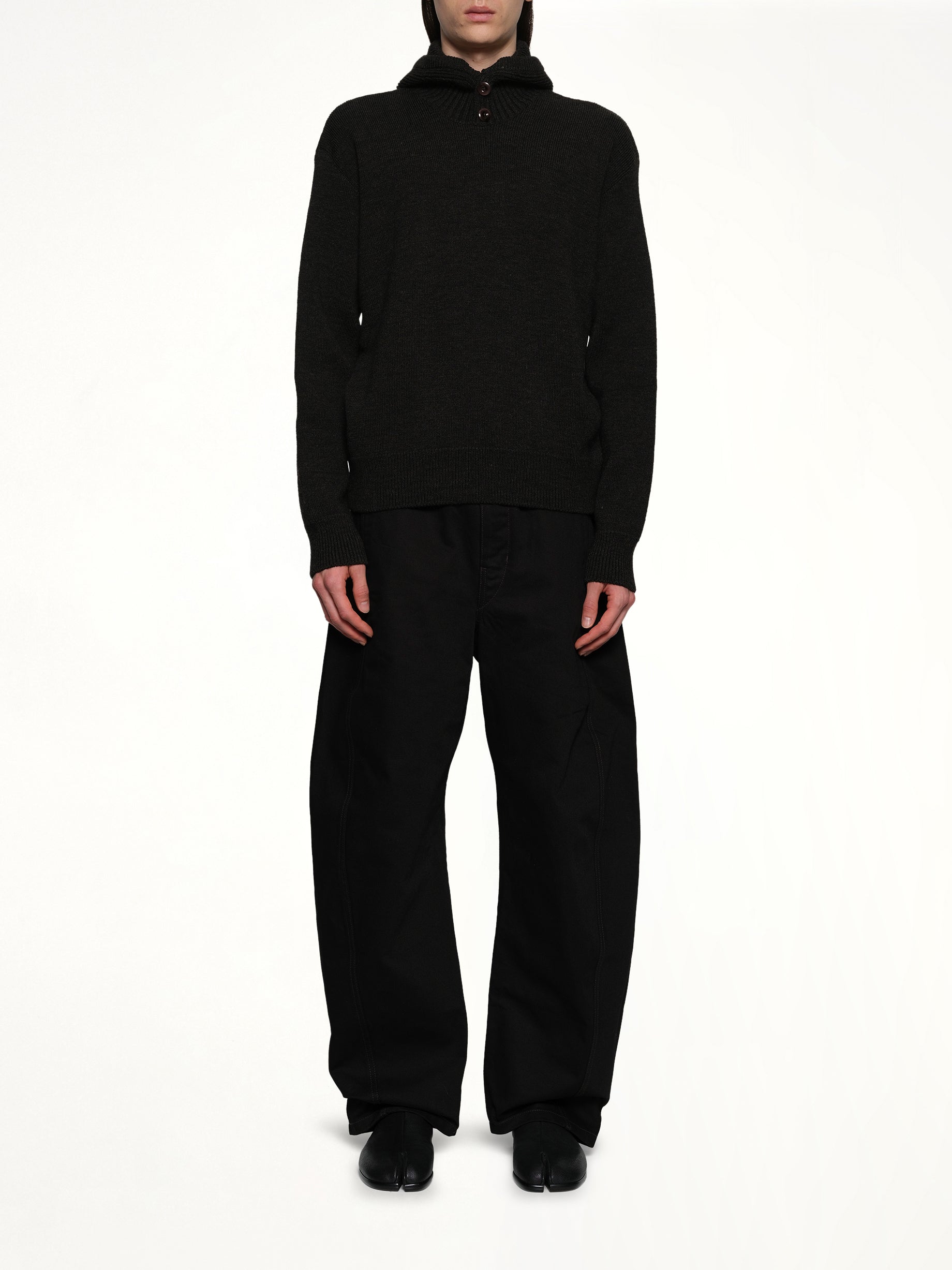 Hooded Sweater in Dark Espresso