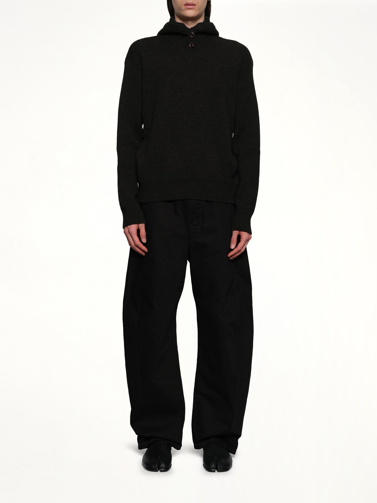 Hooded Sweater in Dark Espresso