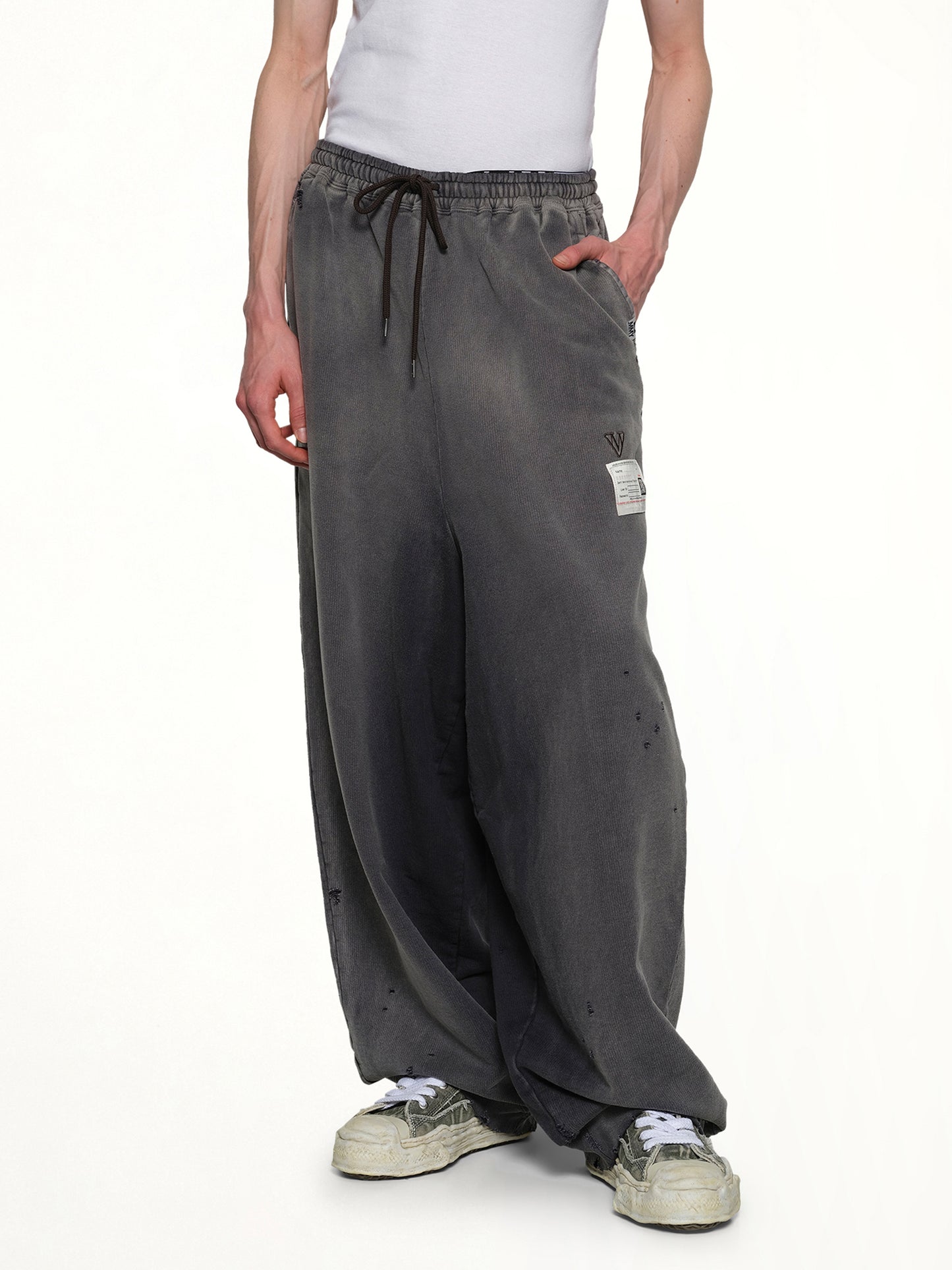 Sun Faded Pants in Black