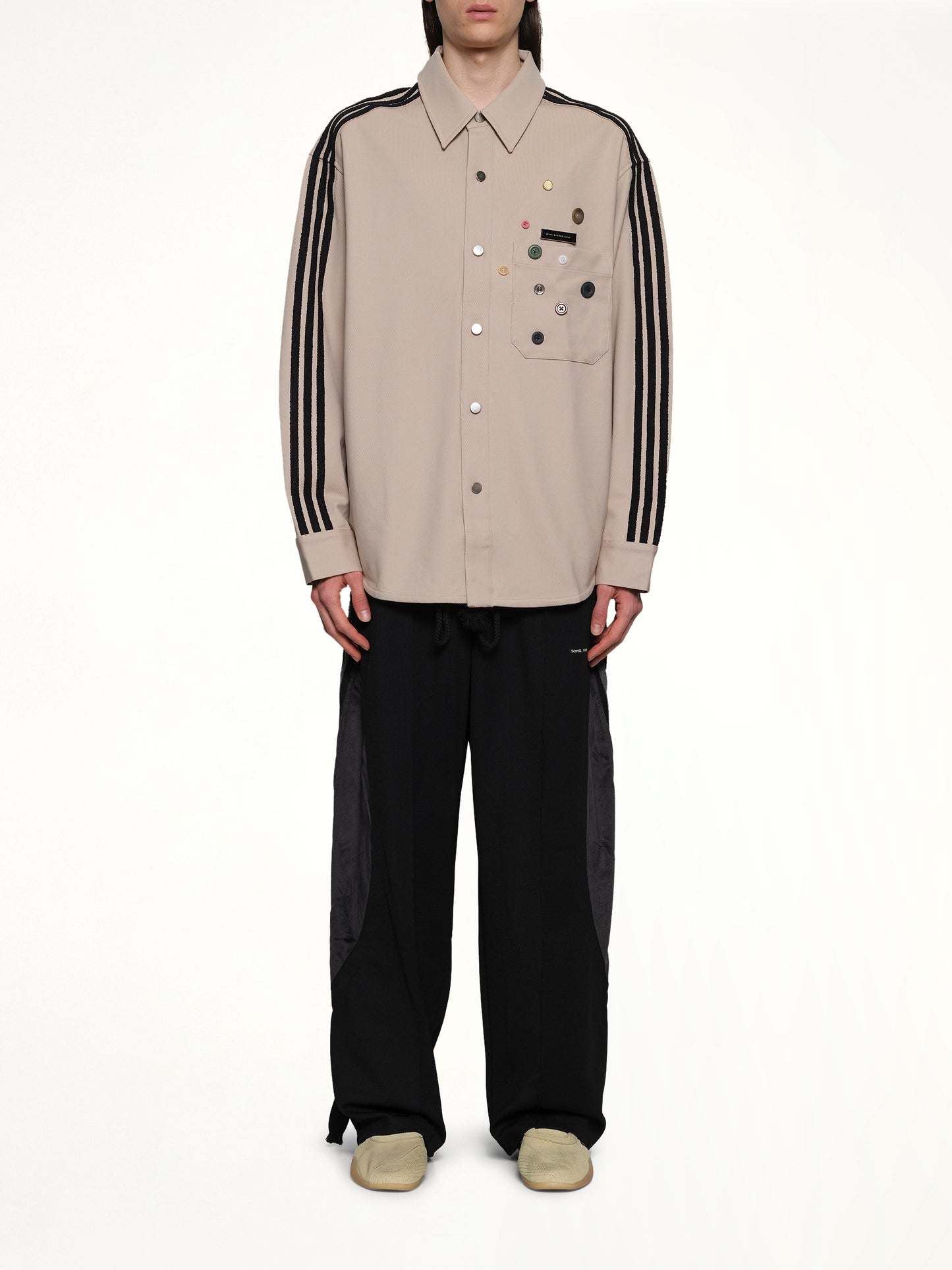 3 Stripe Shirt in Stone Khaki