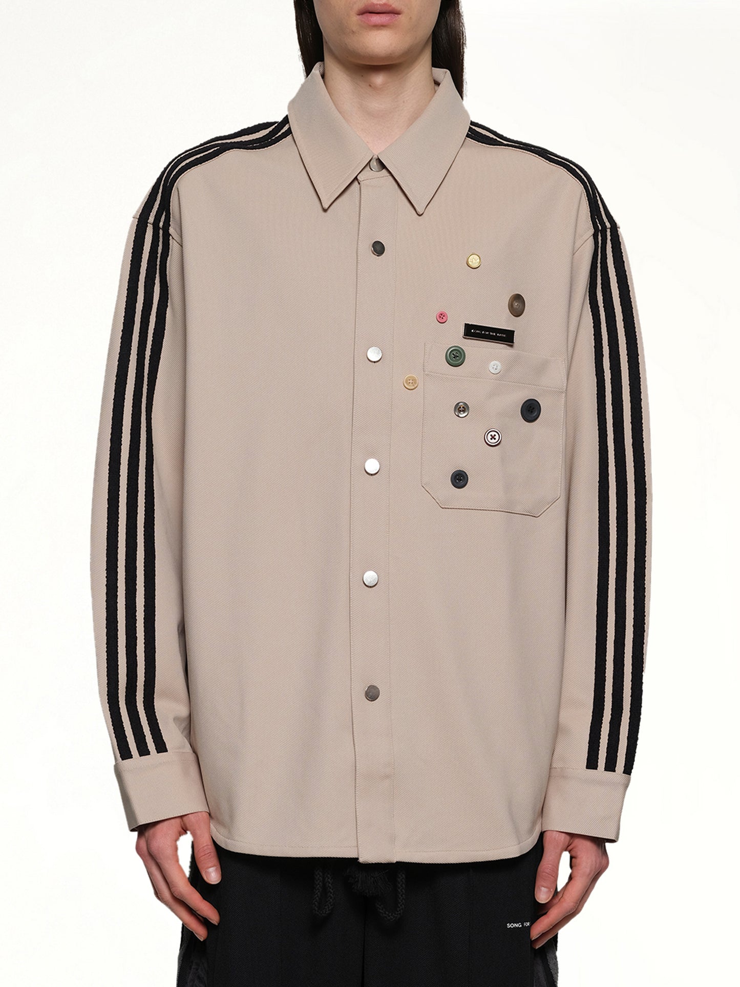 3 Stripe Shirt in Stone Khaki