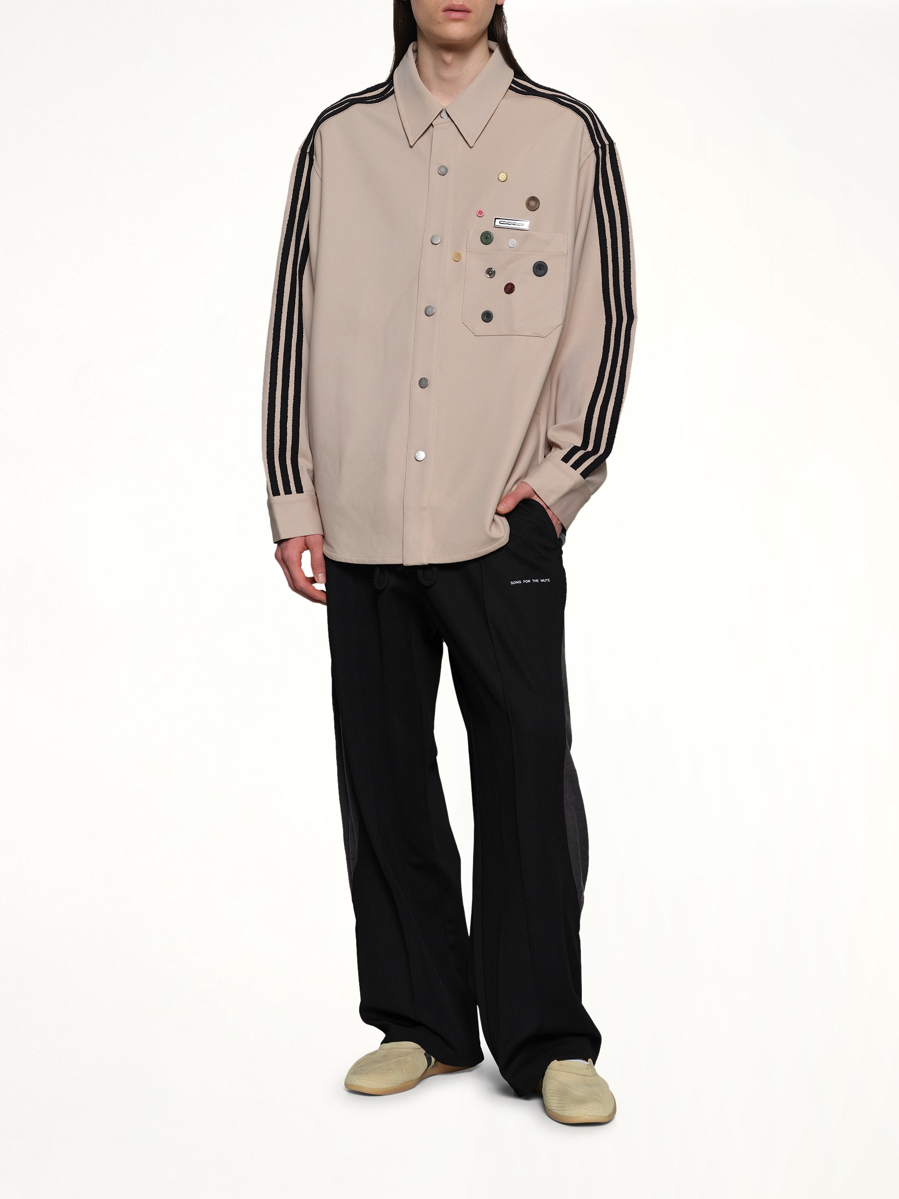 3 Stripe Shirt in Stone Khaki